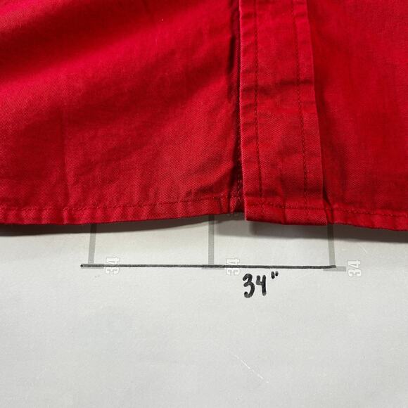 Vintage Y2K Girbaud Shirt Mens 2XL XXL Red Urban Street Embroidered City Marithe - Picture 7 of 7